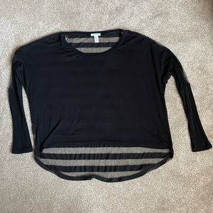 Six Degrees large sheer striped back